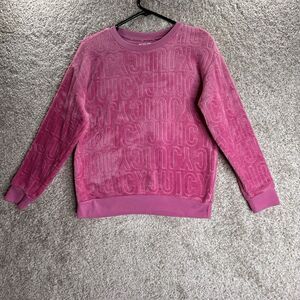 Juicy Couture Sleepwear Top Pullover Long Sleeve Size Small Pink Polyester‎